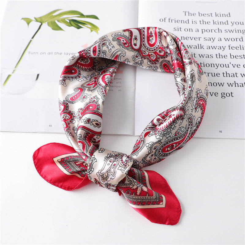 Women's New Small Square Retro Cashew Professional Scarf Women's New Small Square Retro Cashew Professional Scarf